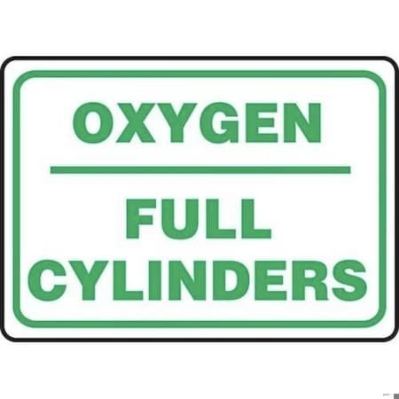 Accuform SAFETY SIGN OXYGEN FULL CYLINDERS MCPG573XT MCPG573XT